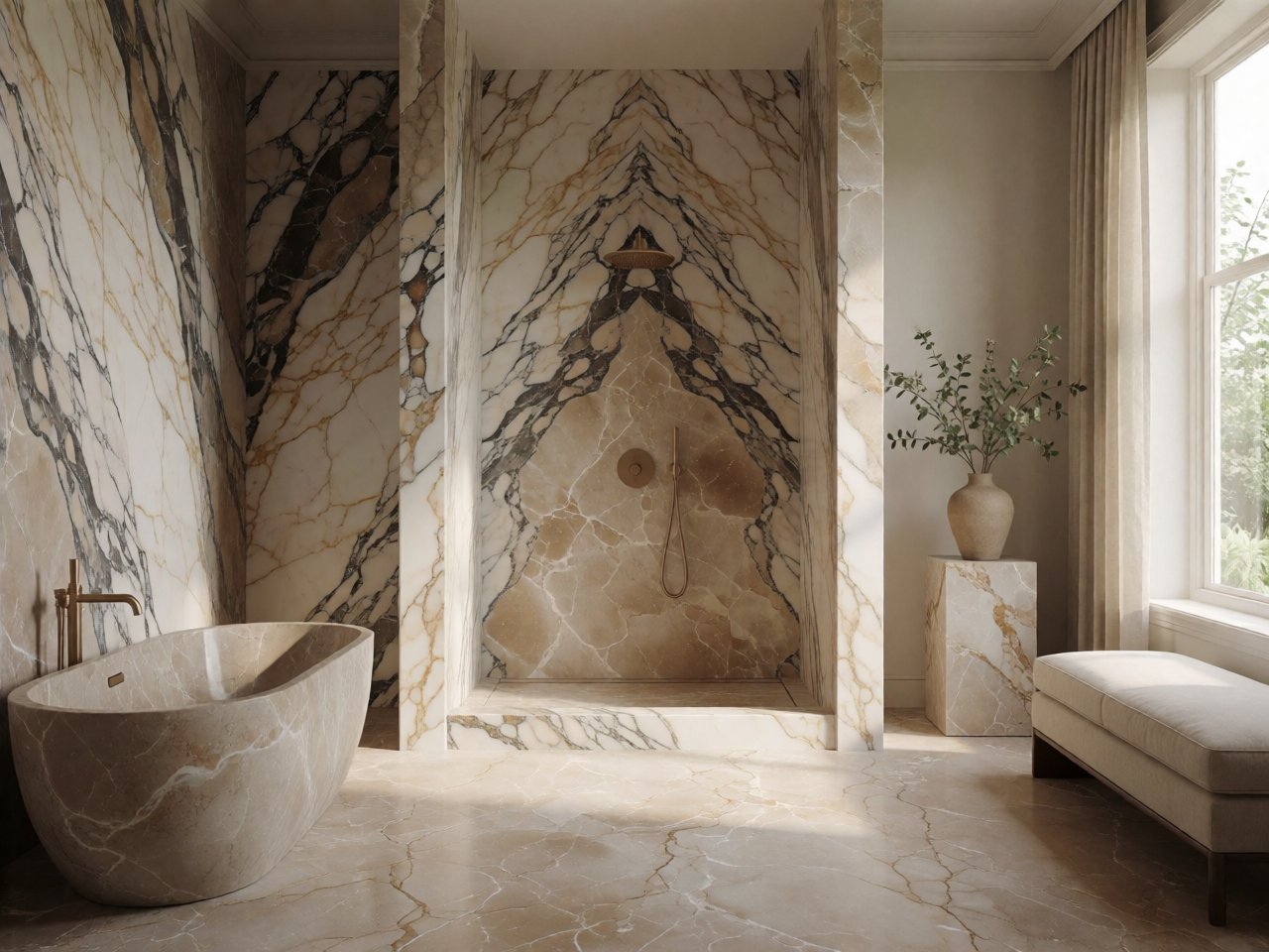 2026 Stone Bathroom Trends: Marble Shower Walls & Statement Floors Redefine Luxury