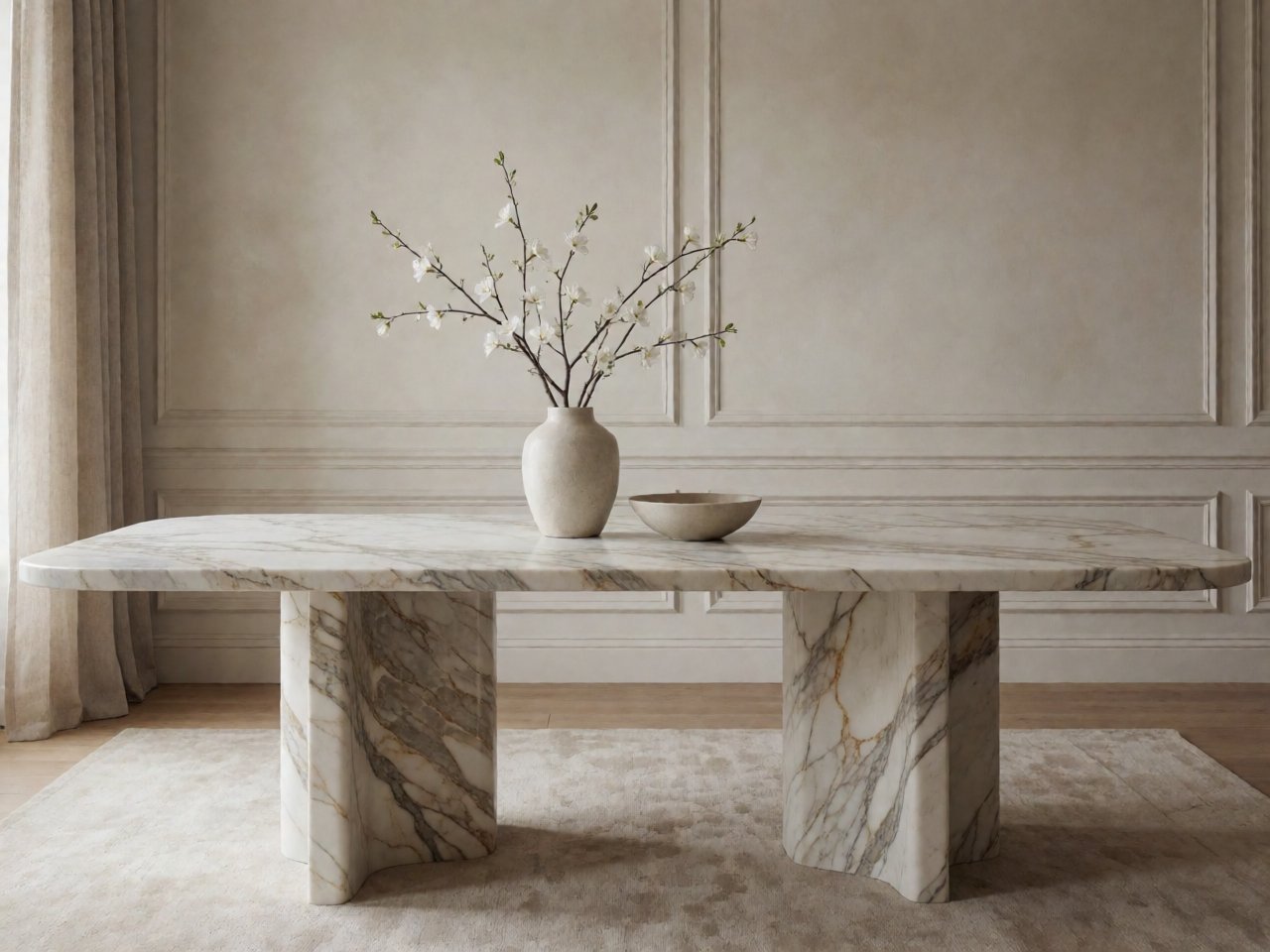 The Anti-Rectangle Shift: Why Sculptural Marble Dining Tables Dominate 2026
