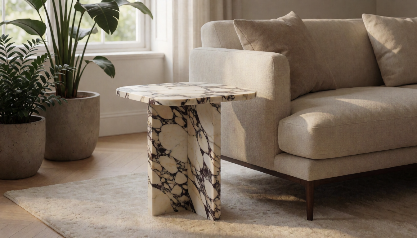 Travertine Stone Coffee Table Natural Marble Center Table For Living Room