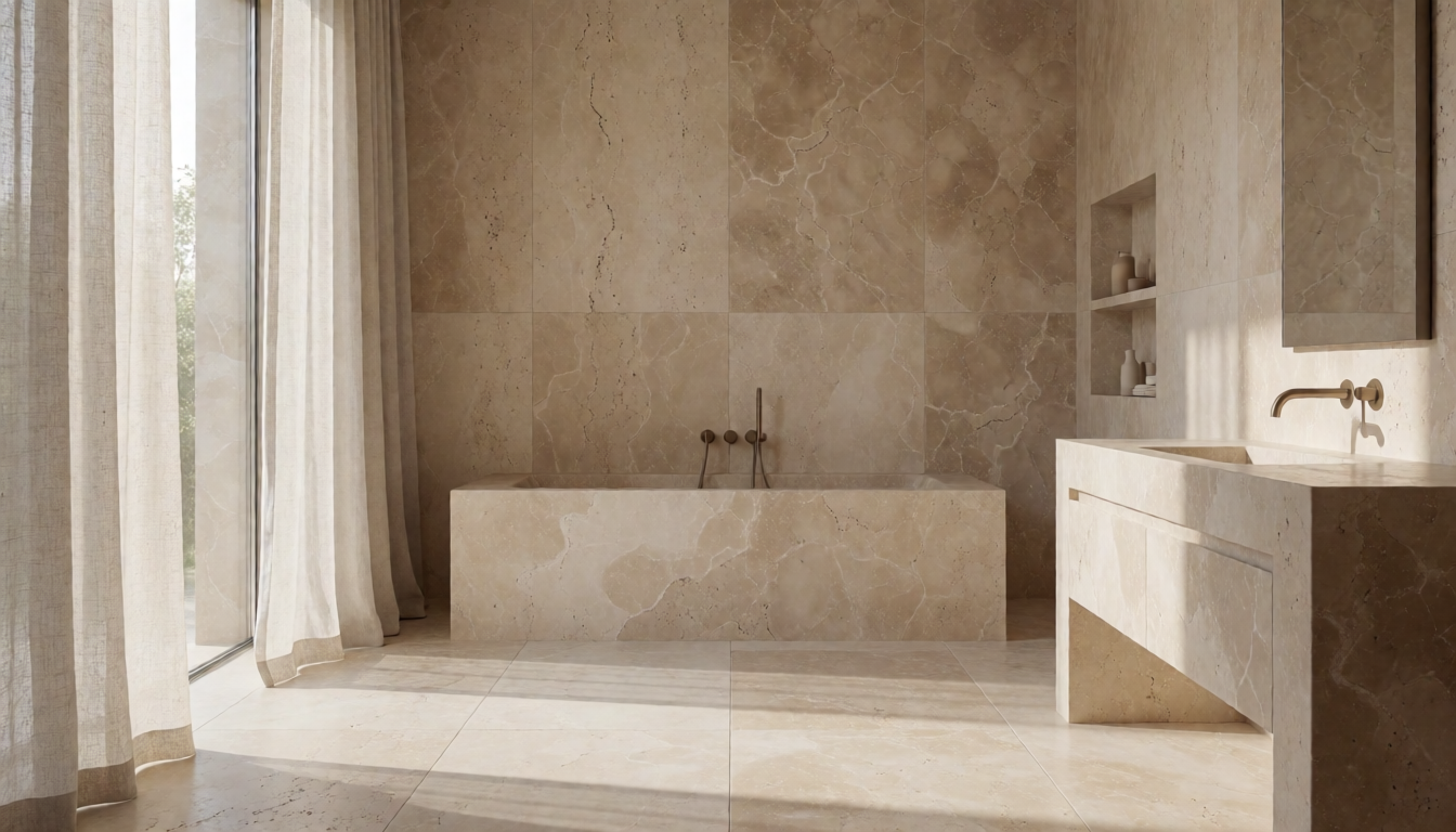 Marble Bathroom Vanity 90cm, Natural Stone Sink Cabinet, Freestanding Drawers, Luxury Stone Wash Basin Vanity for Modern Bathroom Design