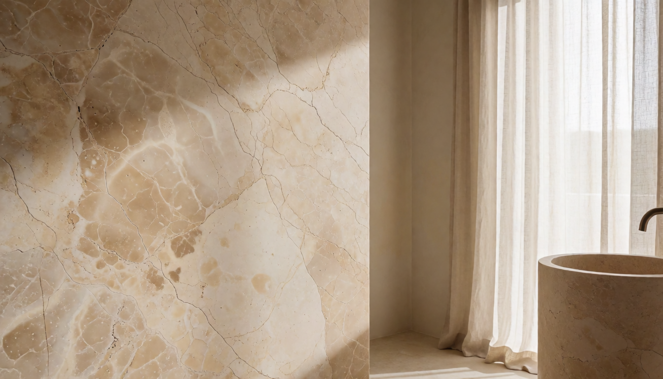 Gold Vein Marble Pedestal Bathroom Sink, Natural Stone Cylinder Basin