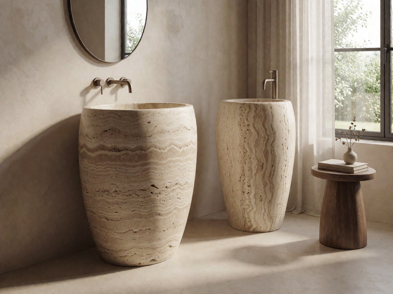6 Natural Stone Bathroom Sinks Worth Specifying in 2026: From Travertine Vessel to Pedestal Basins