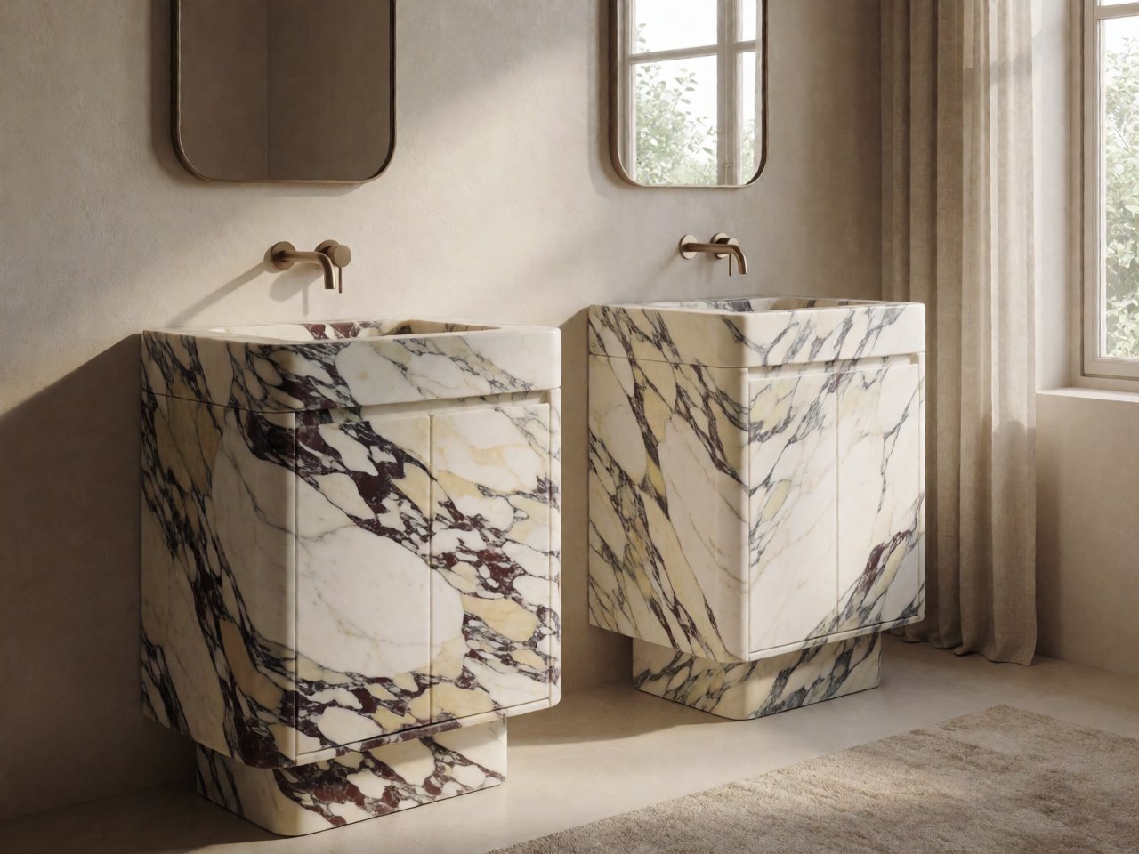 Marble Bathroom Vanities: 3 Freestanding Designs That Combine Storage and Sculptural Stone (2026)
