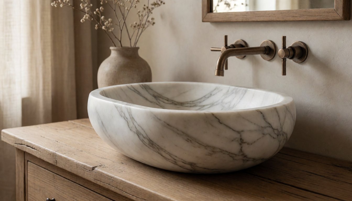 What Is a Vessel Marble Sink? Why Above-Counter Stone Basins Define 2026 Bathrooms