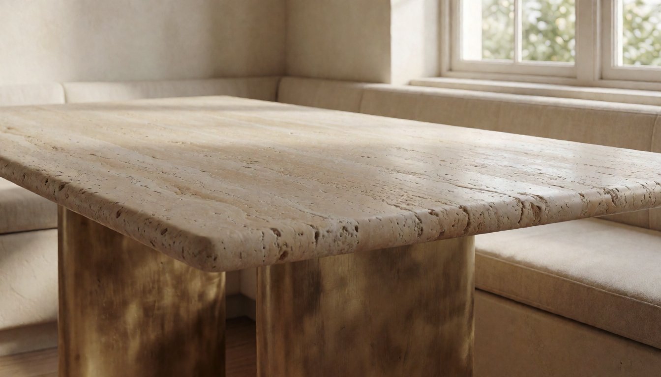 What Is a Travertine Dining Table? Why Raw, Tactile Stone Tops Are 2026’s Quiet-Luxury Trend