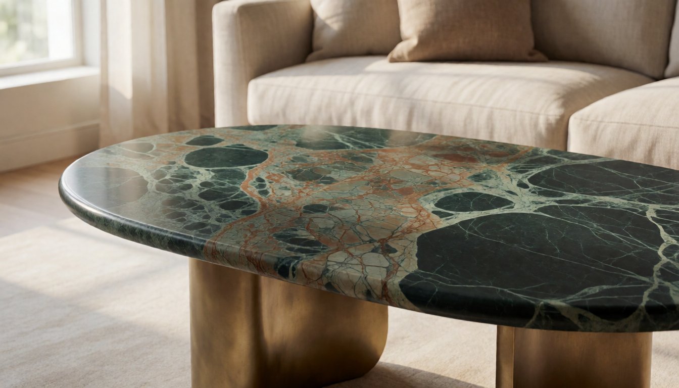 What Is a Green Marble Table? Why Colored Stone Tops Are 2026’s Boldest Furniture Trend