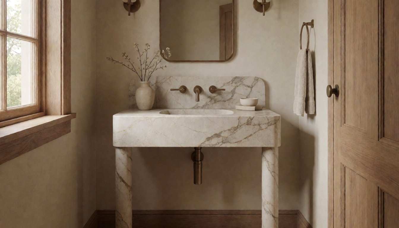 What Is a Marble Console Sink? Why Freestanding Stone Vanities Define 2026 Bathrooms