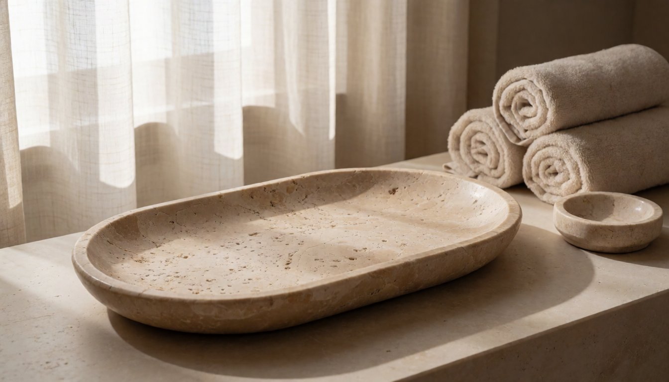 Travertine, Terrazzo or Rosso Levanto: Choosing the Right Hand-Crafted Marble Tray for Your Home