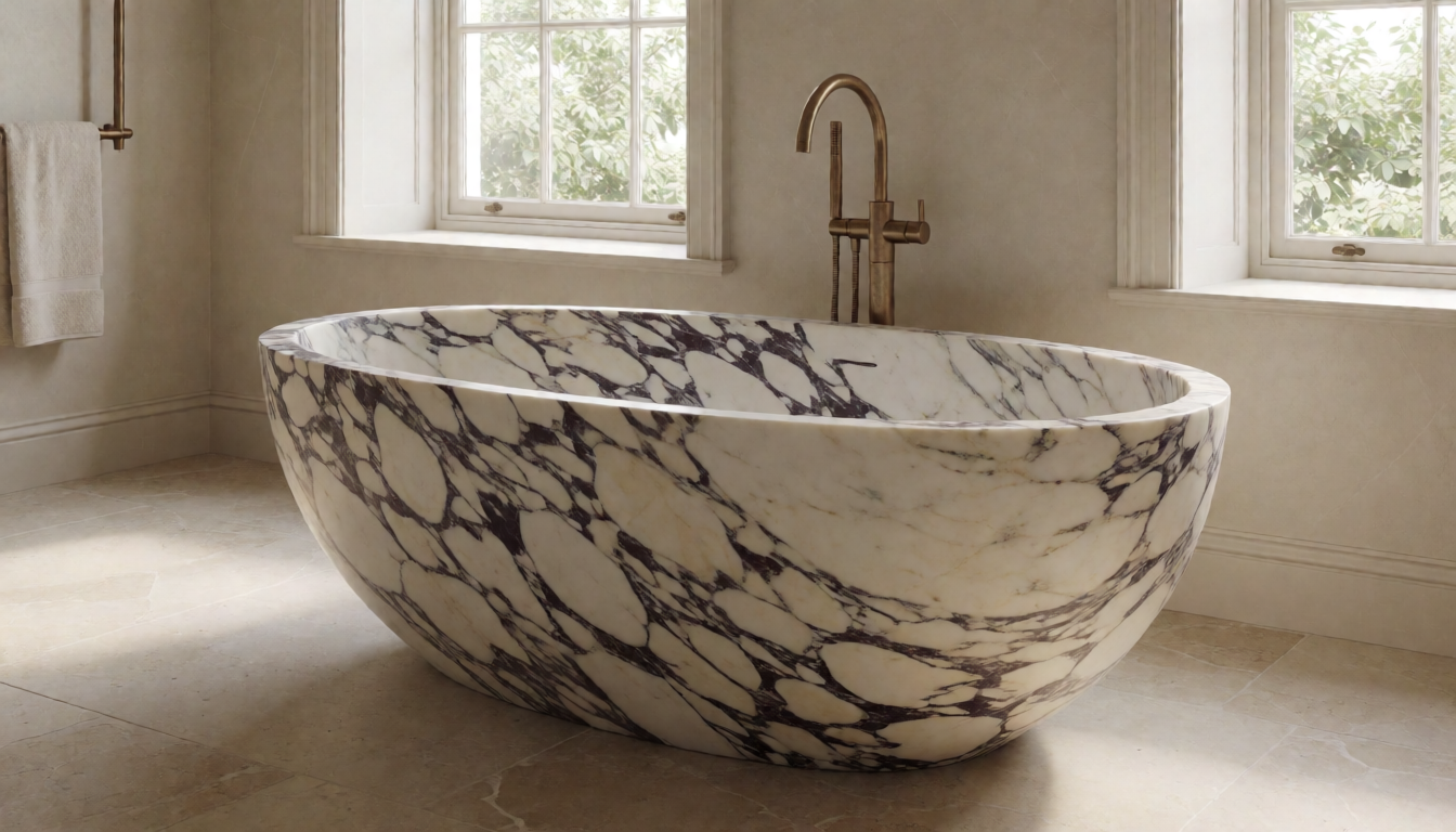 marble stone bathtub