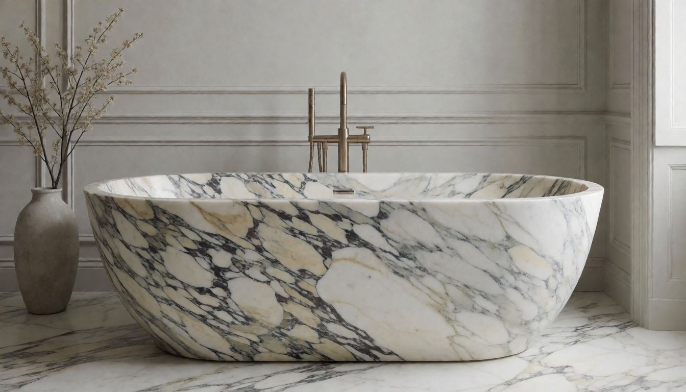 marble stone bathtub