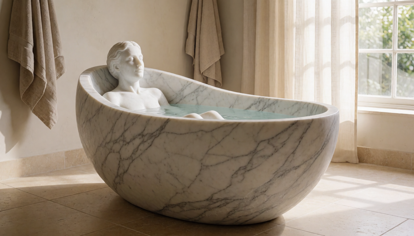 Gladystone stone bathtub
