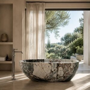 Modellato Marble Bathtub for Villa