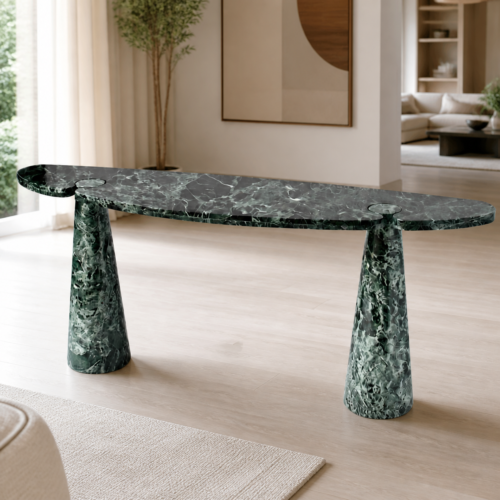emerald green console table