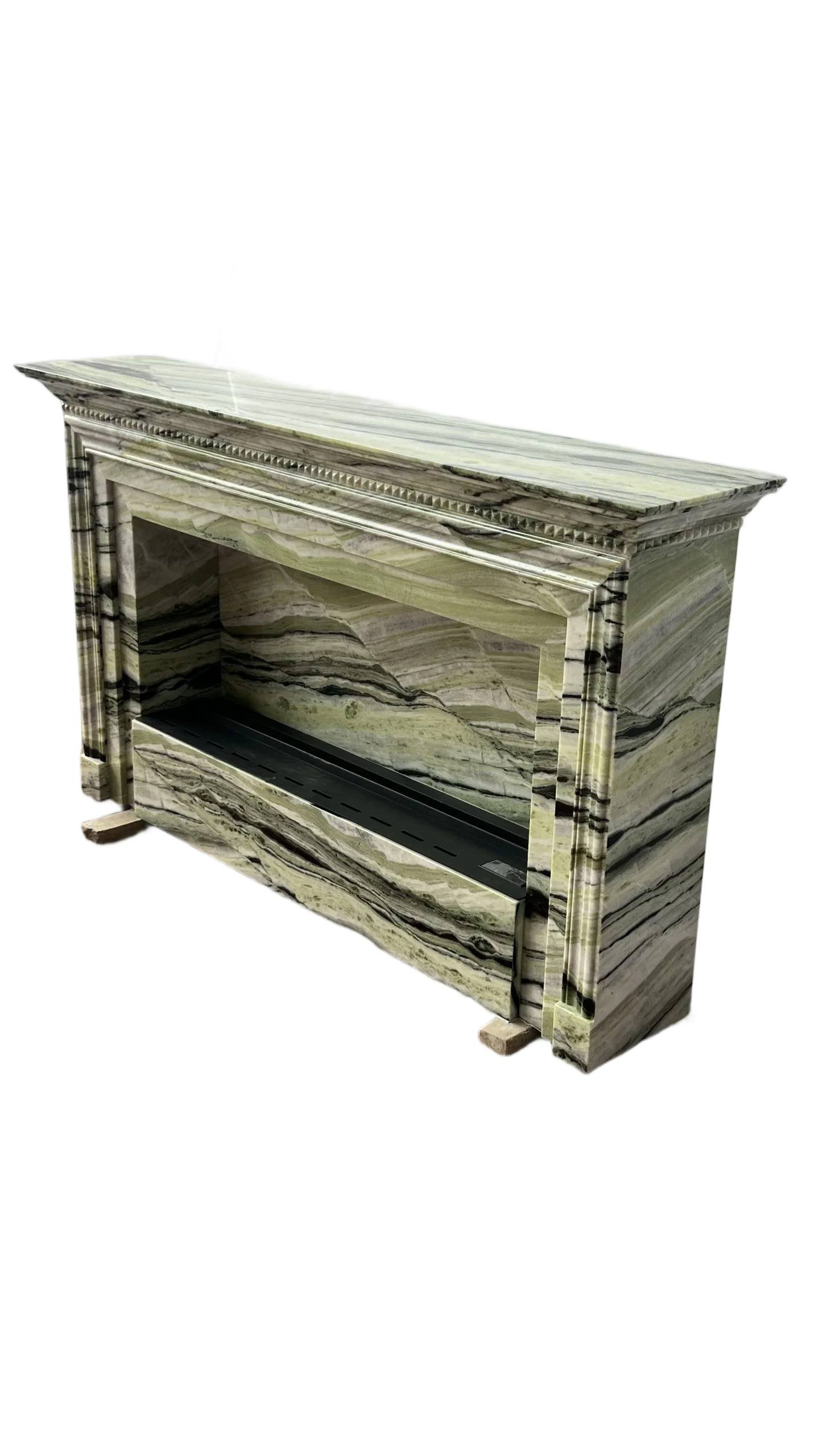 Shangrila Green Marble Fireplace Mantel