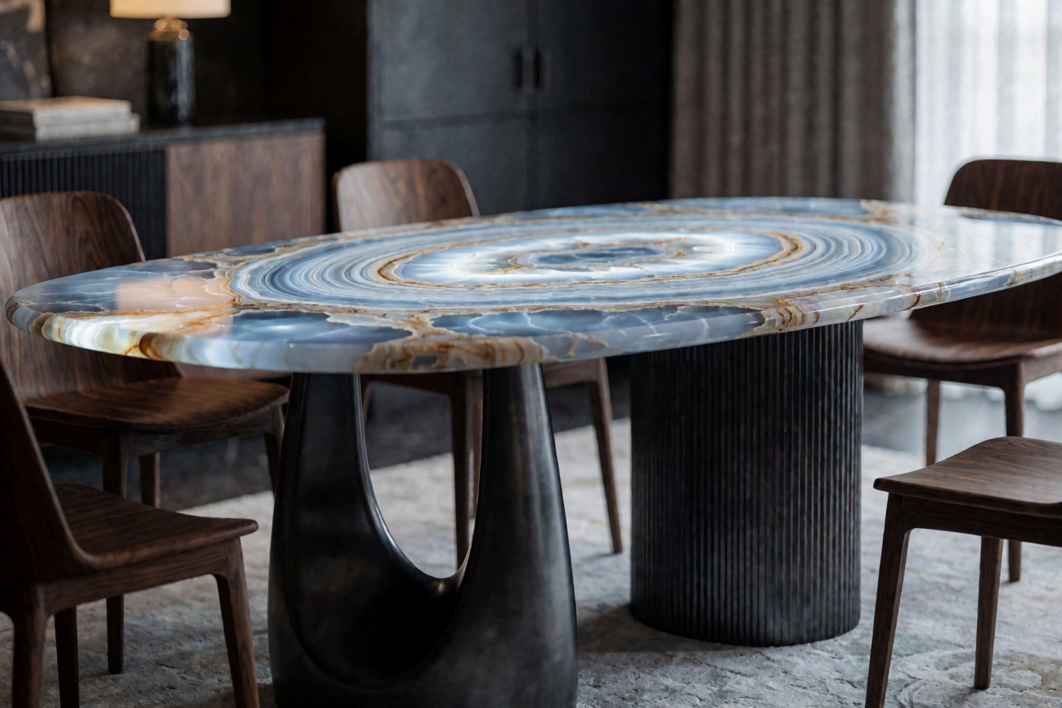 What Is an Onyx Dining Table? Why Backlit Stone Tops Are 2026’s Boldest Trend
