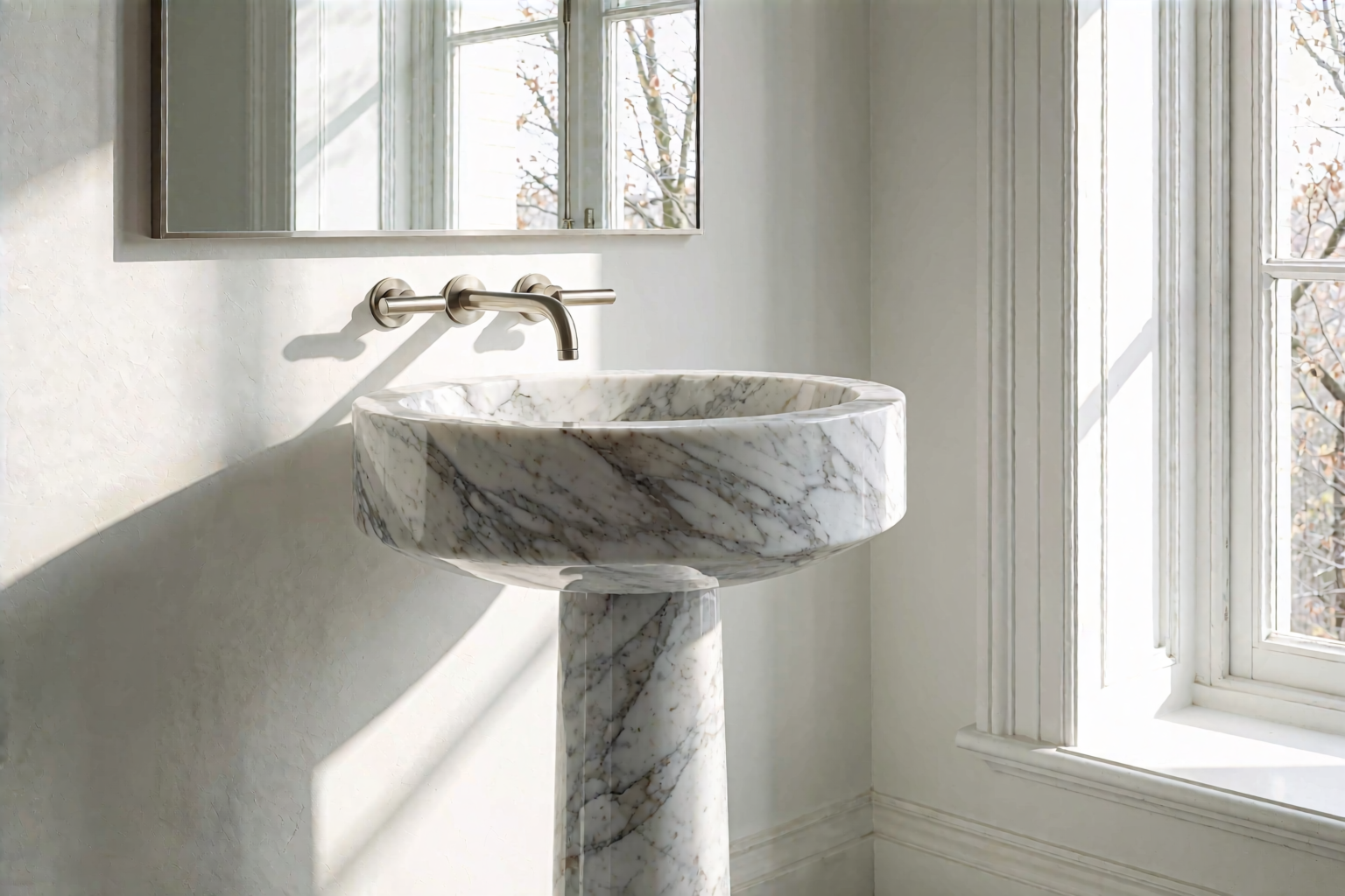 What Is a Marble Pedestal Sink? Why Freestanding Stone Basins Define 2026 Bathrooms