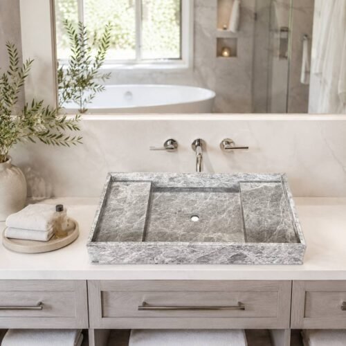 Hermes Grey Marble Sink