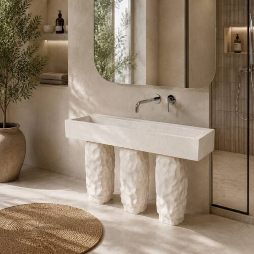Marble Sink with Three Legs Custom