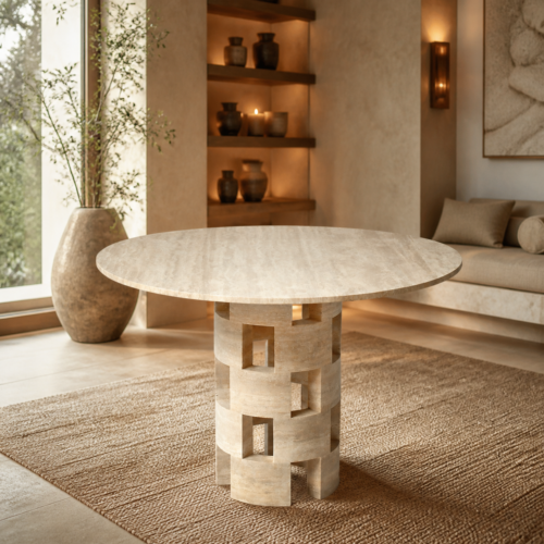 travertine coffee table