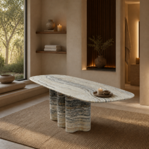 travertine onyx dining table