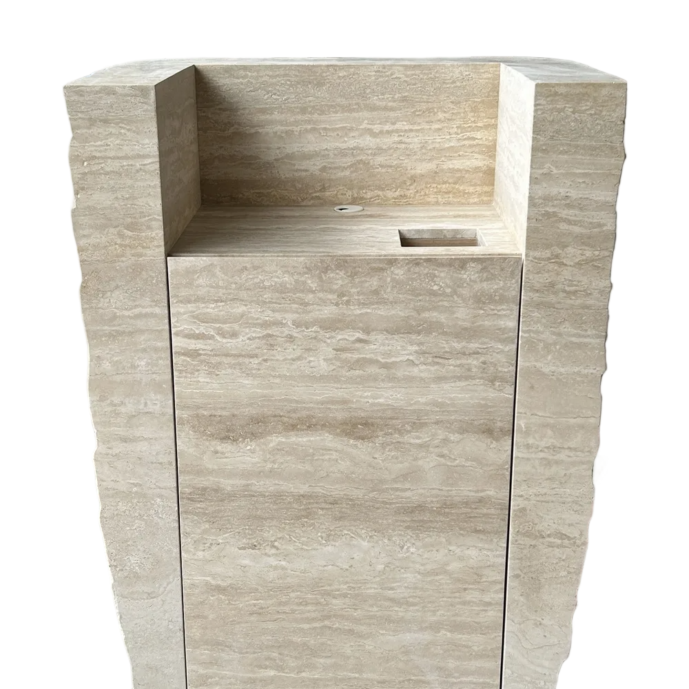 Travertine Reception Desk - Image 4