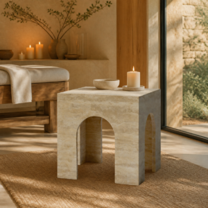 Travertine Side table2