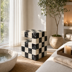 Travertine Side table