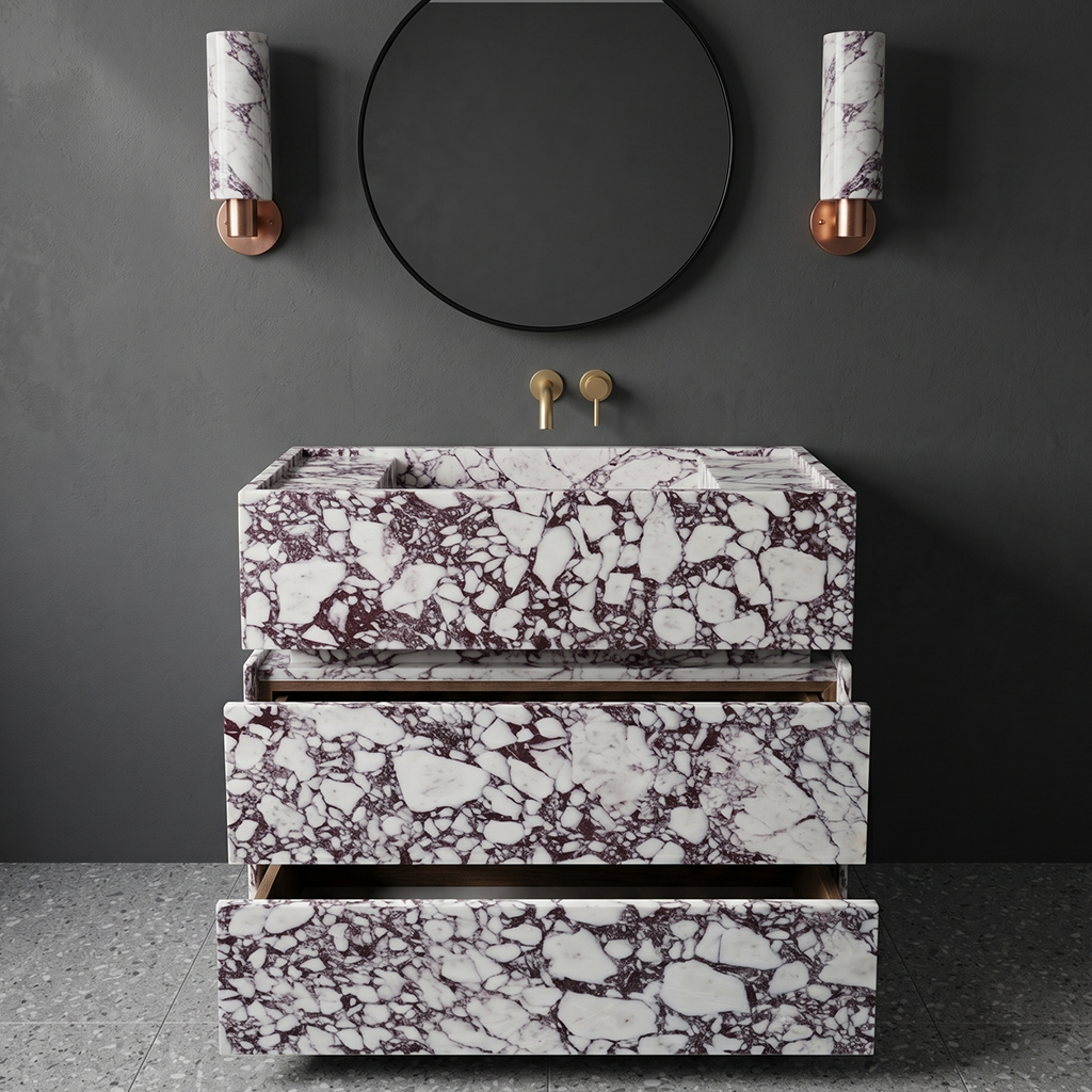 viola marble cabinet
