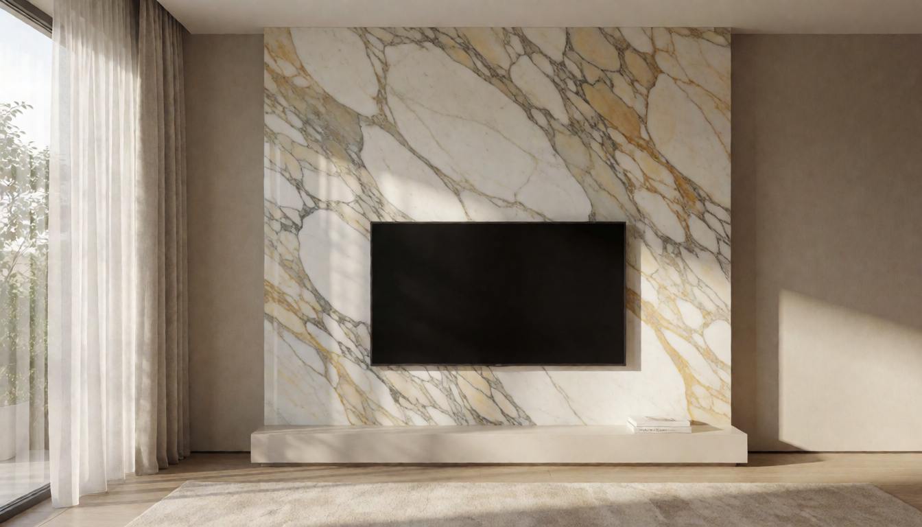Natural Calacatta Marble Block Coffee Table, Minimalist Stone Living Room Table, Luxury Rectangular Center Table for Modern Interior Decor