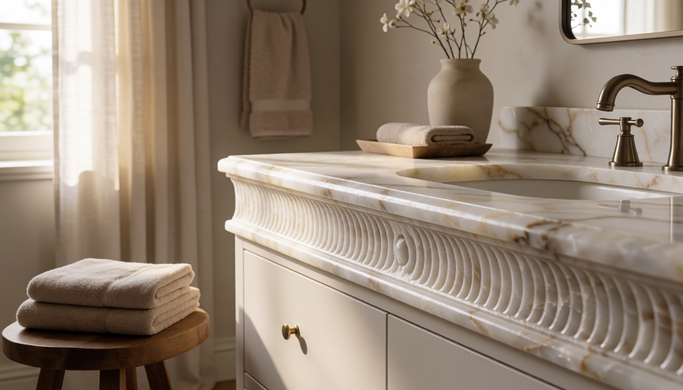 Marble Bathroom Vanity 90Cm Natural Stone Sink Cabinet Freestanding Drawers Luxury Stone Wash Basin Vanity For Modern Bathroom Design