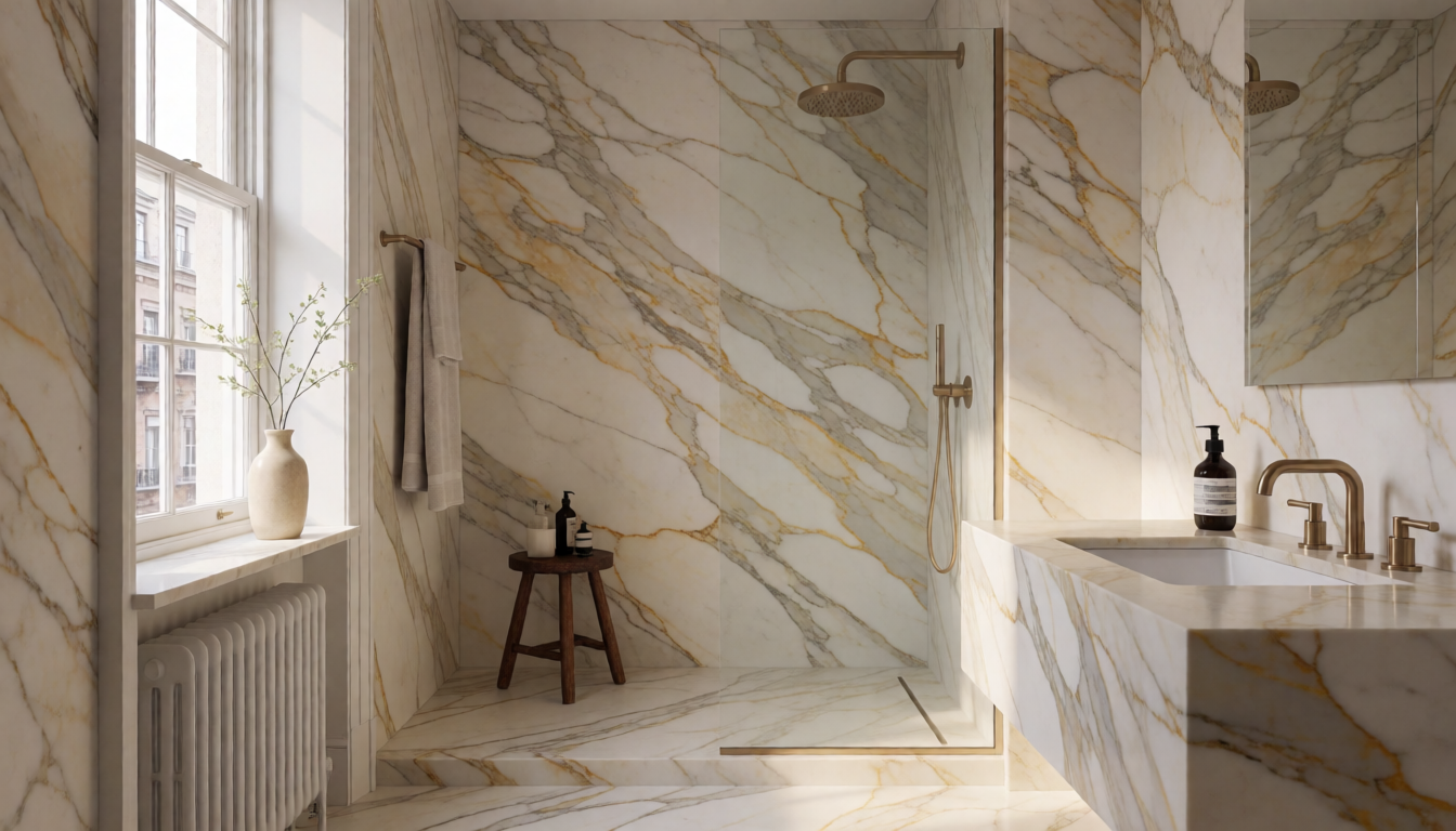 Marble Bathroom Vanity 90cm, Natural Stone Sink Cabinet, Freestanding Drawers, Luxury Stone Wash Basin Vanity for Modern Bathroom Design