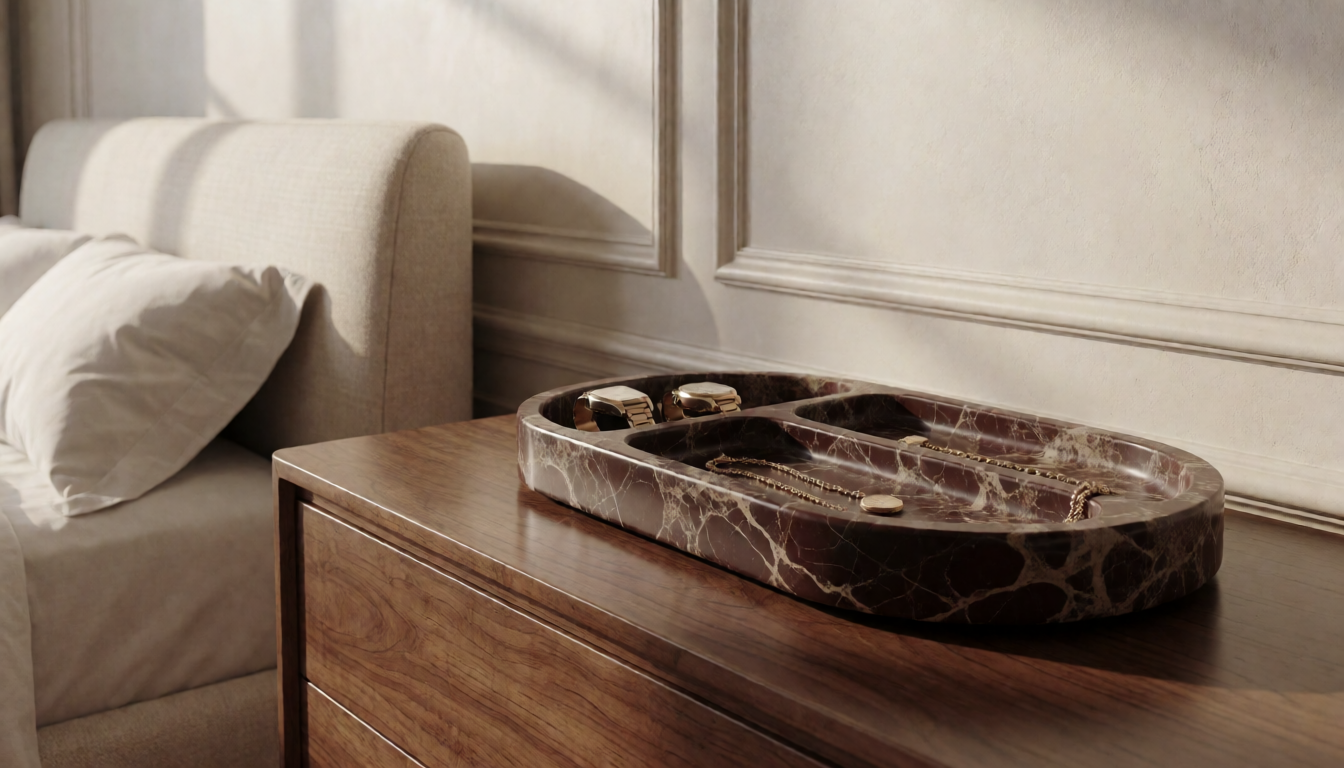 Natural Calacatta Marble Block Coffee Table, Minimalist Stone Living Room Table, Luxury Rectangular Center Table for Modern Interior Decor