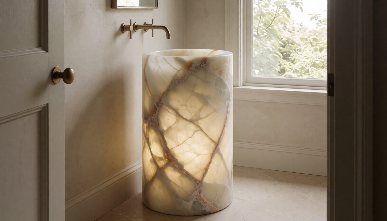 marble pedestal sink by Gladystone