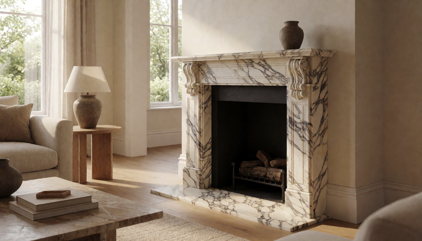fireplace mantel