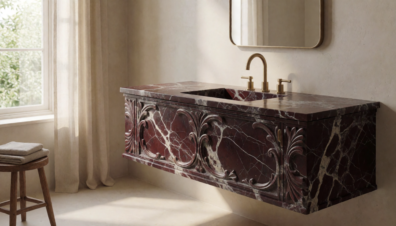marble bathroom vanity by Gladystone