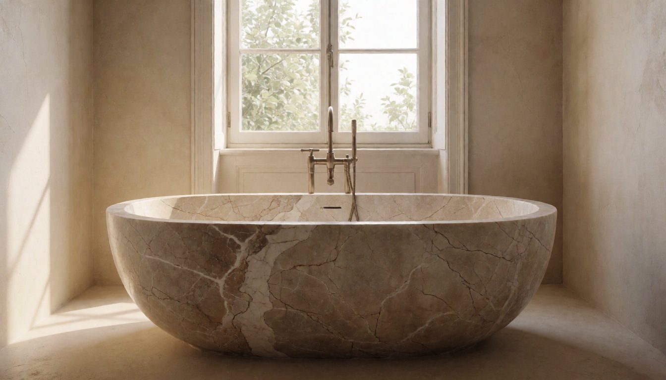 marble stone bathtub