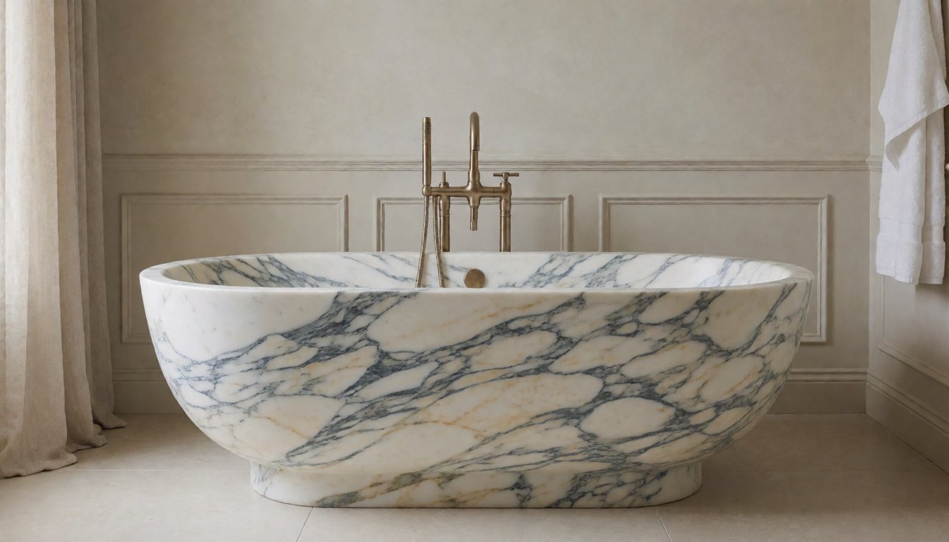 marble stone bathtub