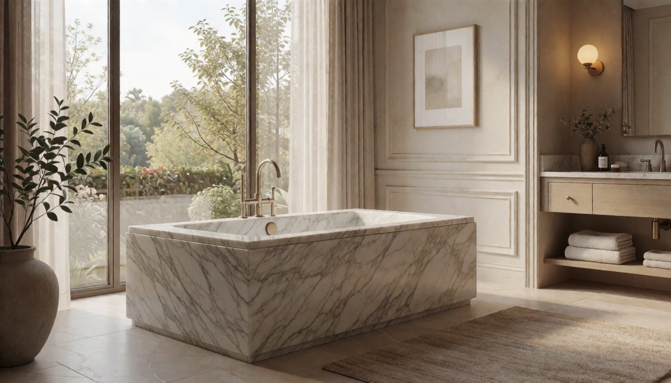 Gladystone stone bathtub