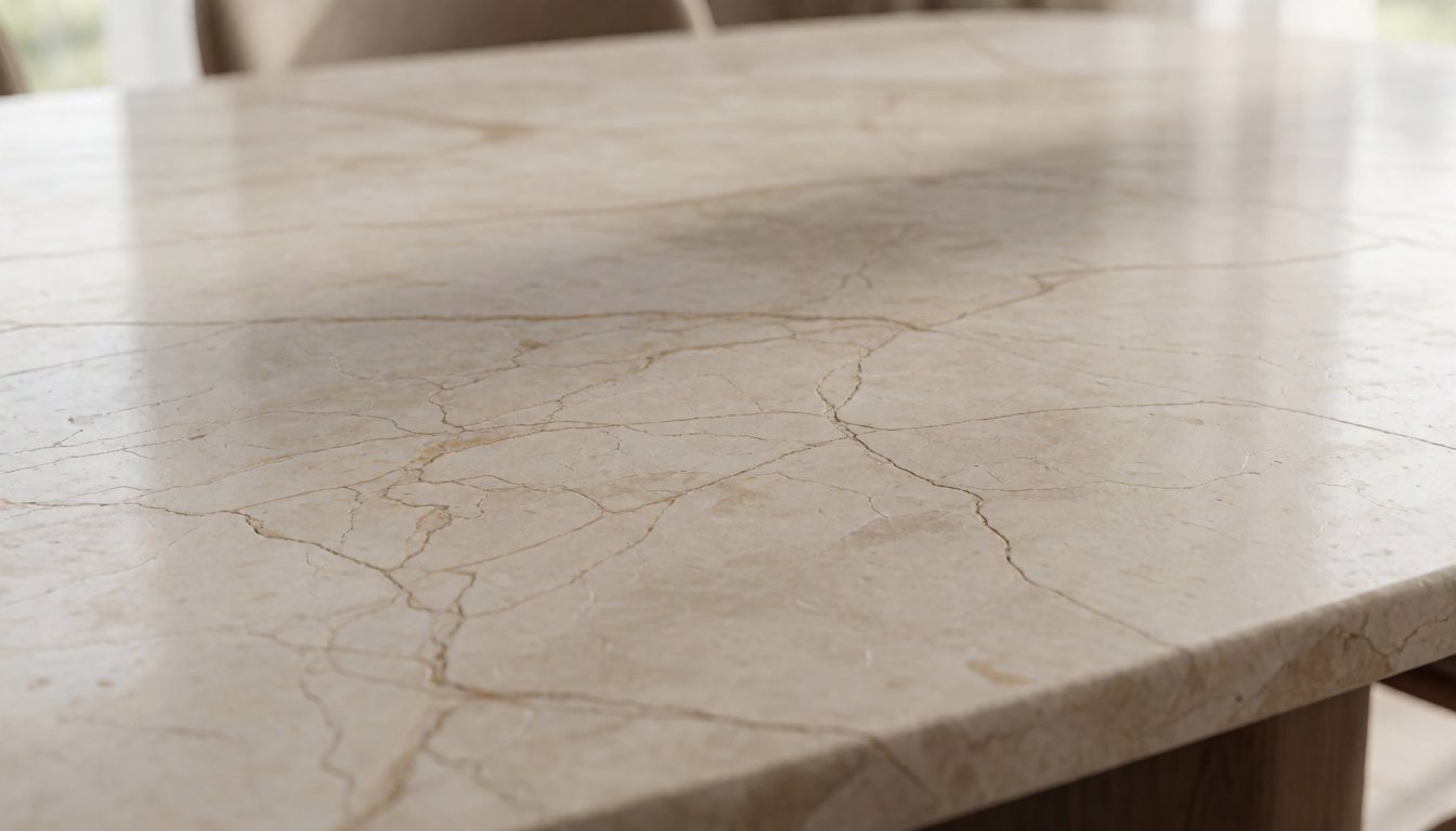 marble dining table by Gladystone