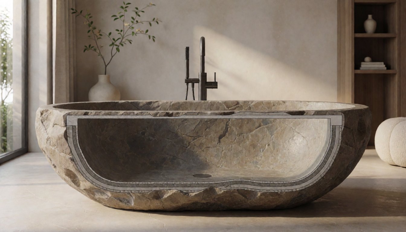 Gladystone stone bathtub