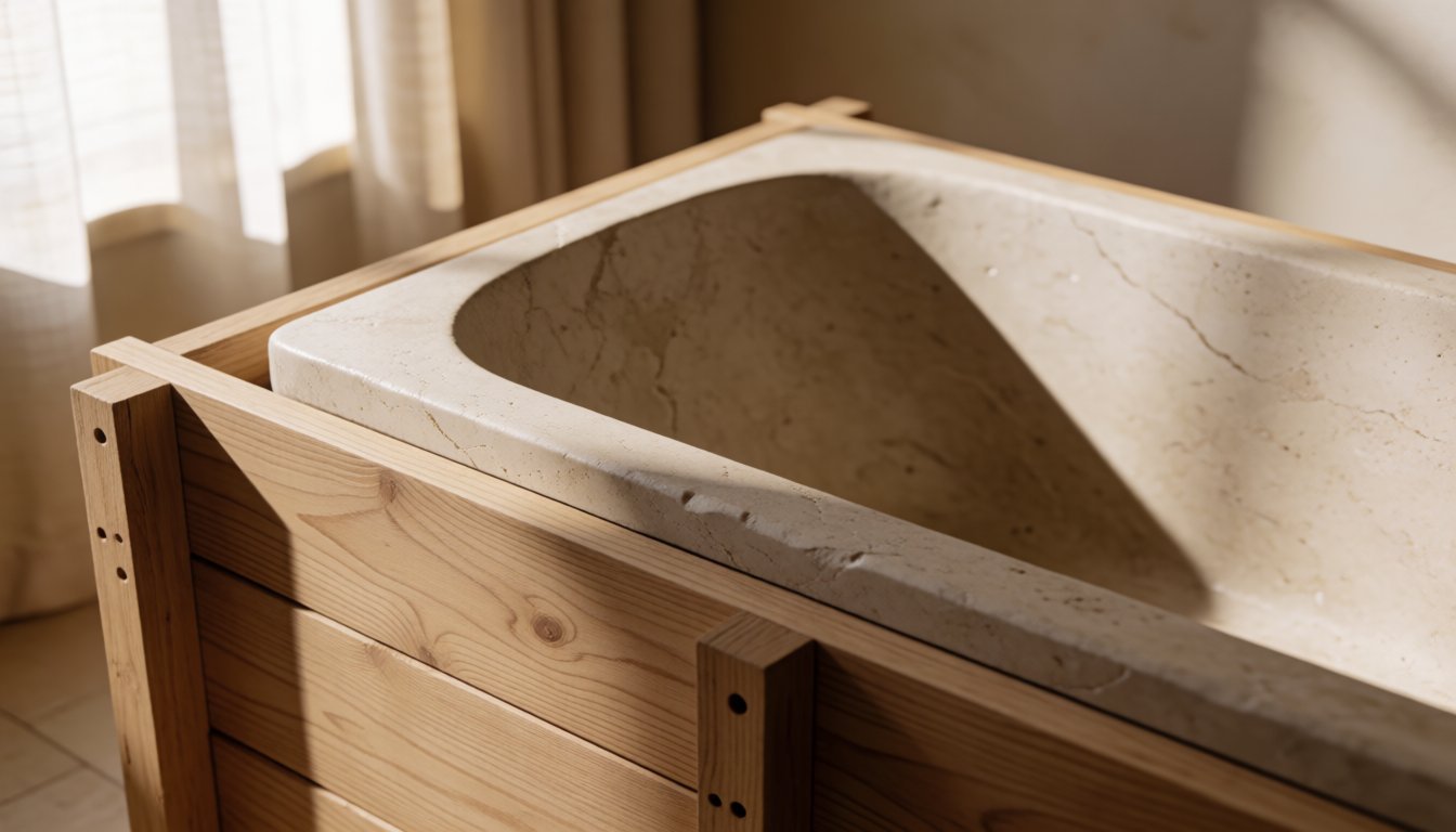 Gladystone stone bathtub