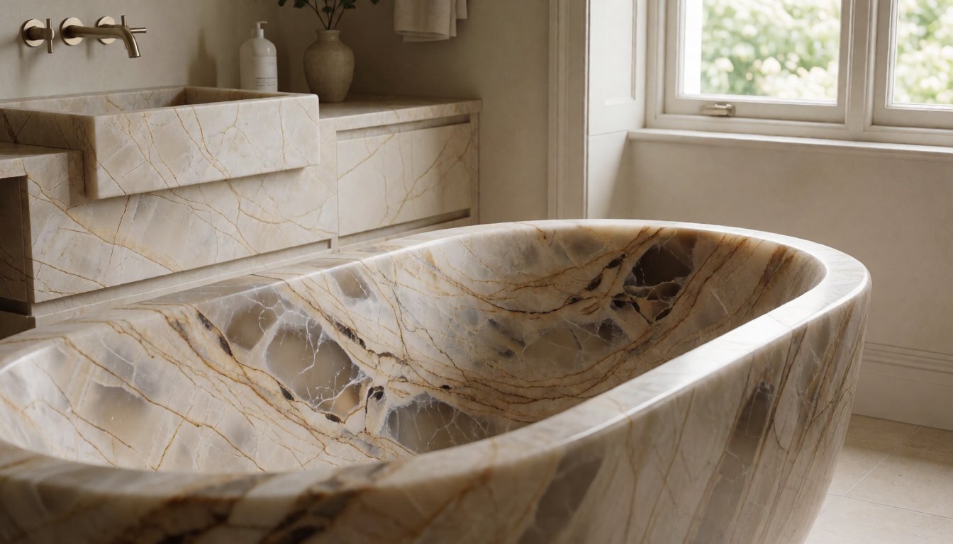 stone bathtub by Gladystone