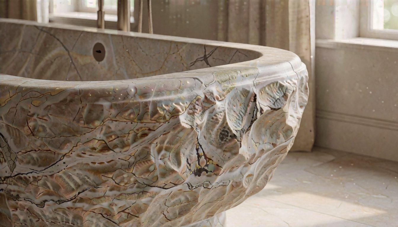 marble stone bathtub