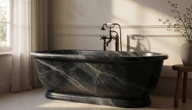stone bathtub