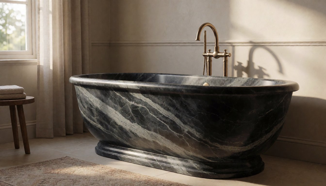 Gladystone stone bathtub