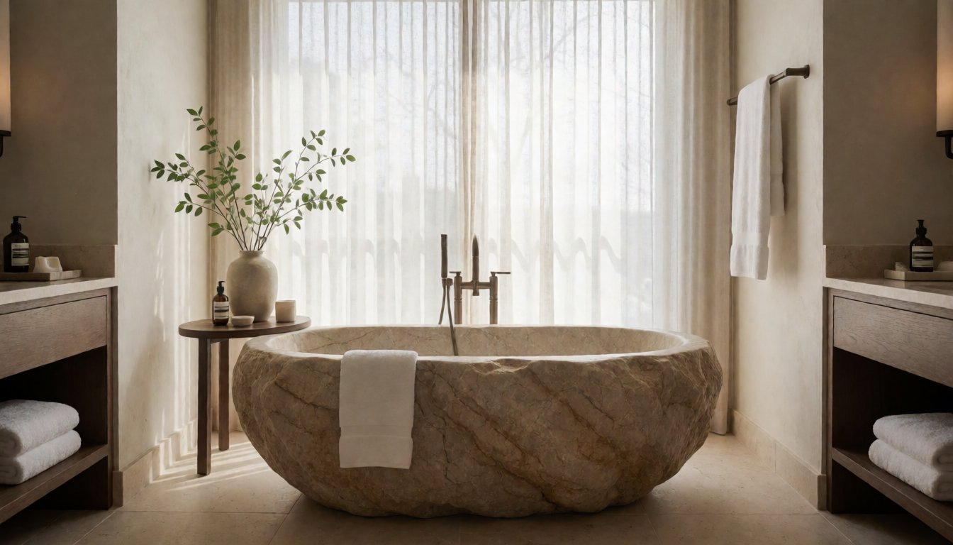 stone bathtub by Gladystone