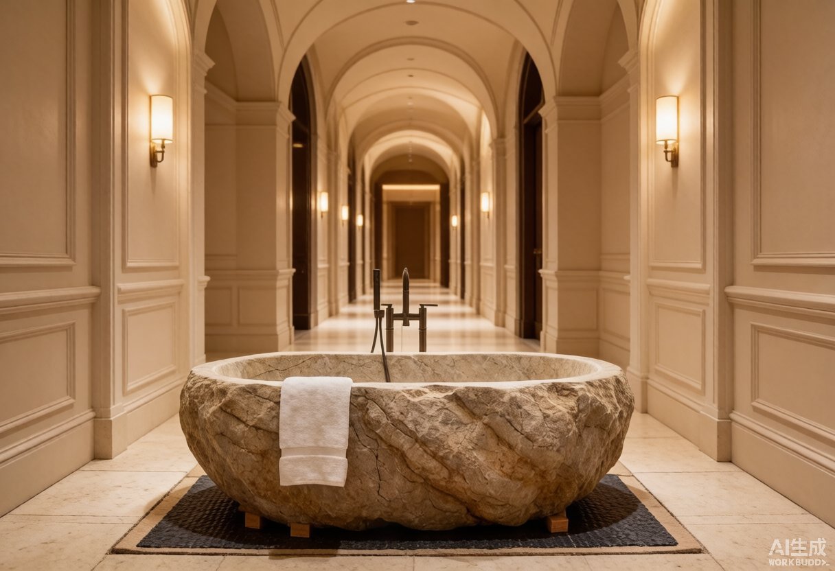 Gladystone stone bathtub
