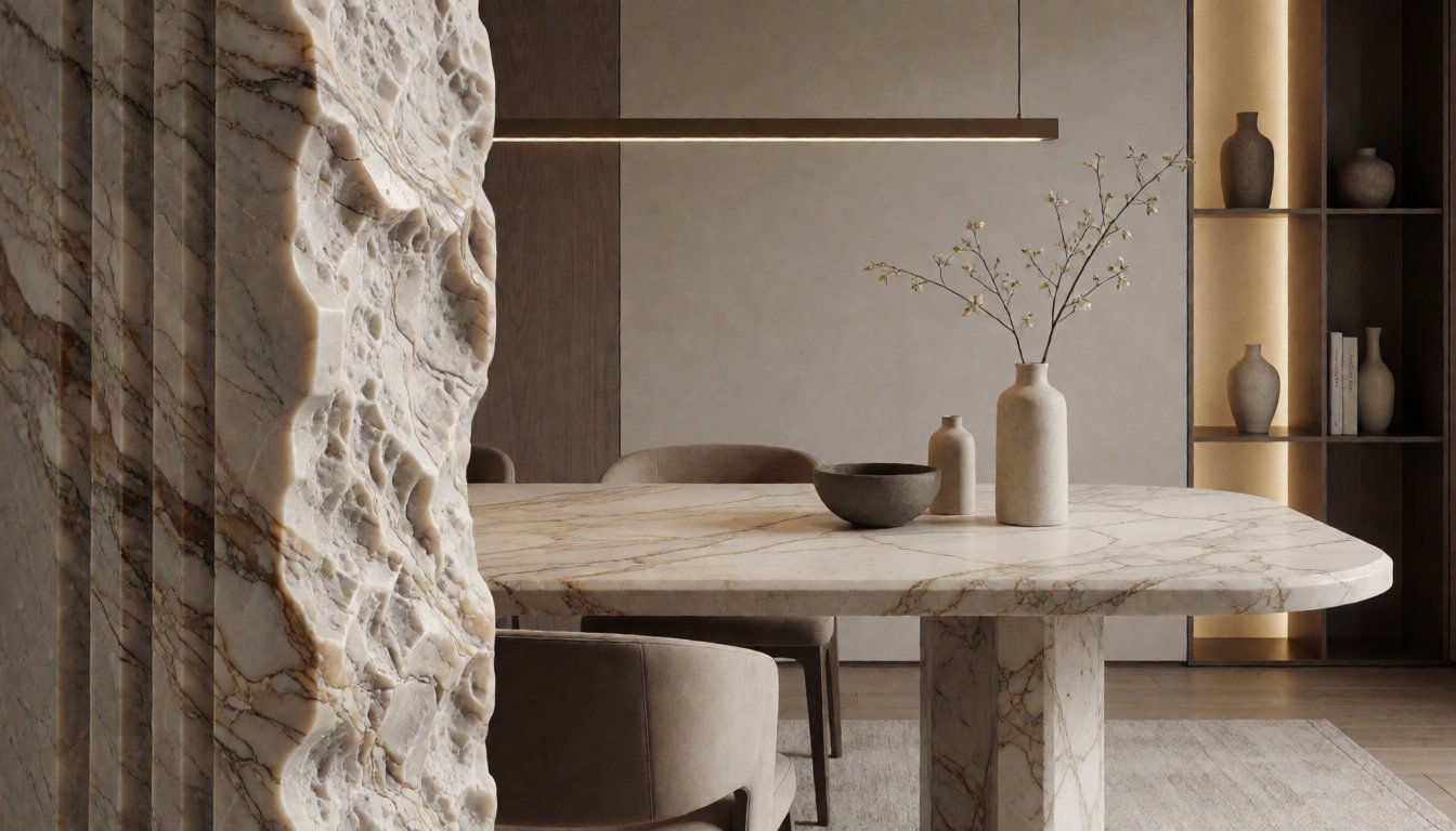 marble dining table by Gladystone