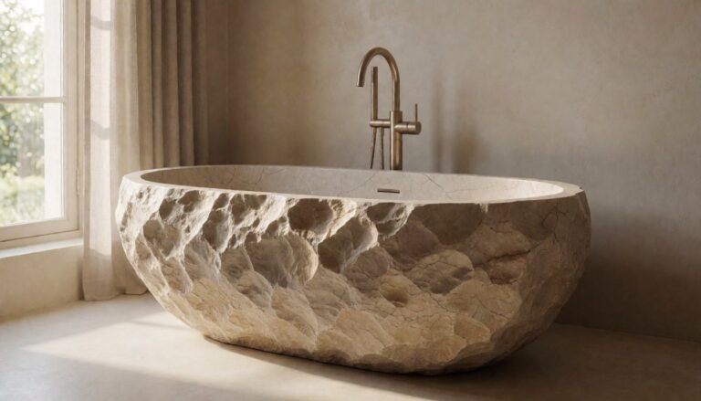 stone bathtub