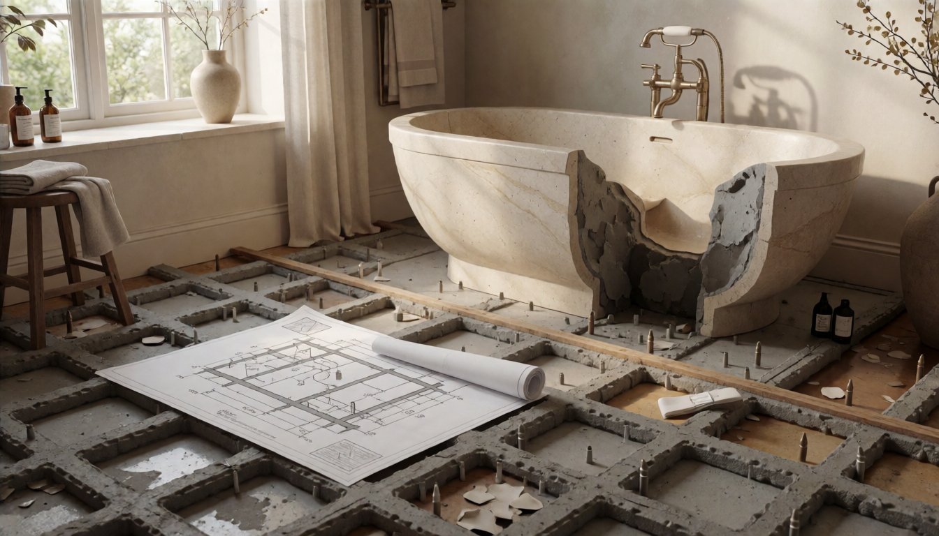 Gladystone stone bathtub